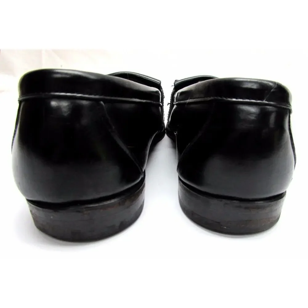 Cole Haan men's size 10 M loafers leather black dress shoes tassels